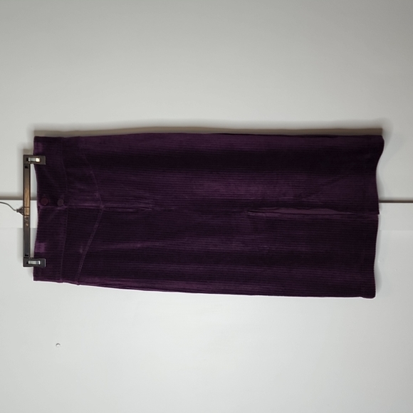 NWT Free People Roxy Purple Ribbed Pencil Midi Skirt Large - Picture 5 of 10